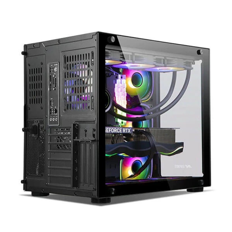 Ant Esports Crystal ARGB Black Cabinet